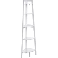 VASAGLE Estantería de Esquina- Estantería de Escalera de 5 Niveles- Librería- Soporte para Plantas- para Salón- Baño…